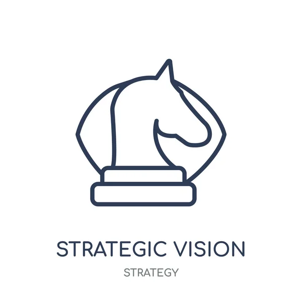 Strategic Vision Icon Strategic Vision Liniar Simbol Design Din Colecția — Vector de stoc