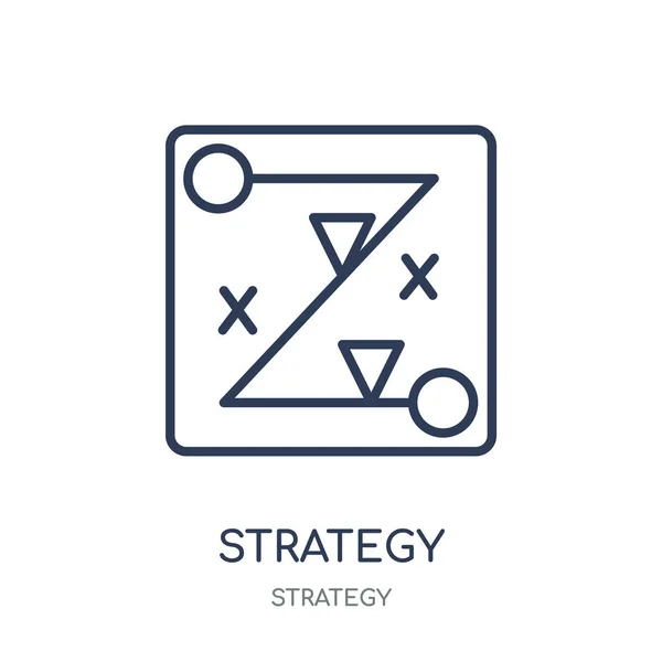 Icono Estrategia Diseño Símbolo Lineal Estrategia Colección Strategy Esquema Simple — Vector de stock