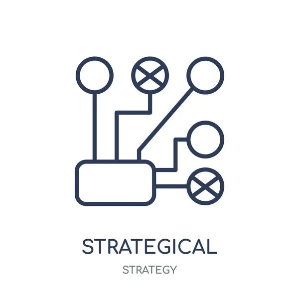 Icono Planificación Estratégica Diseño Símbolo Lineal Planificación Estratégica Colección Strategy — Vector de stock