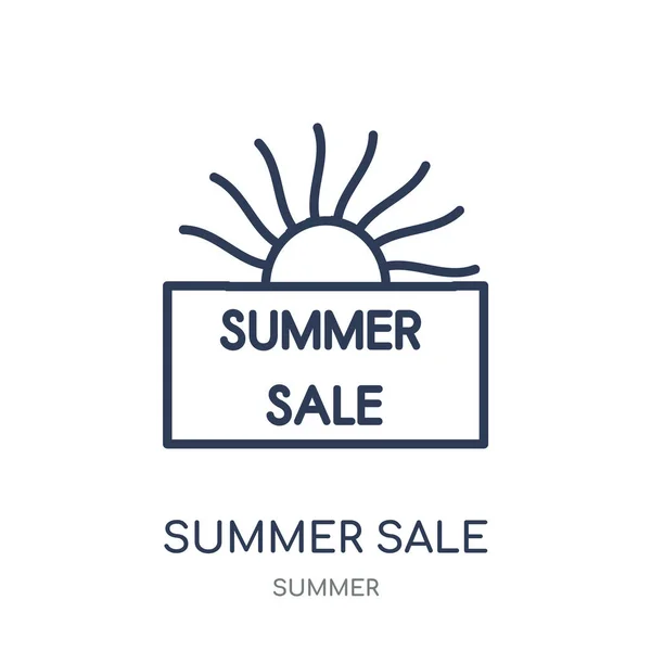 Sommar Försäljning Ikonen Sommar Försäljning Linjär Symbol Design Från Sommarkollektionen — Stock vektor