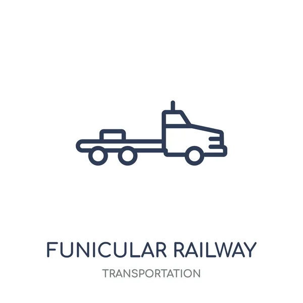 Standseilbahn Ikone Lineares Design Der Standseilbahn Aus Der Transport Sammlung — Stockvektor