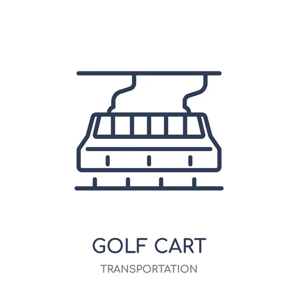 Golf Cart Simgesi Golf Cart Doğrusal Sembolü Tasarım Ulaşım Collection — Stok Vektör