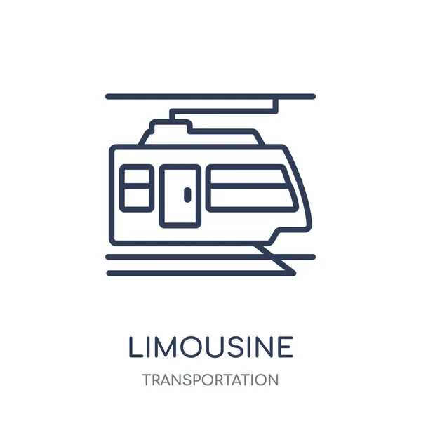 Limousinensymbol Lineares Design Der Limousine Aus Der Transport Sammlung — Stockvektor