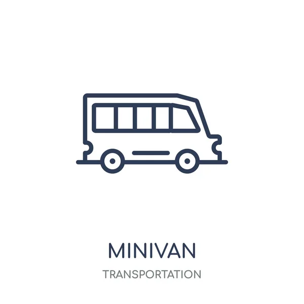 Minivan Ikone Lineares Minivan Symbol Design Aus Der Transport Sammlung — Stockvektor