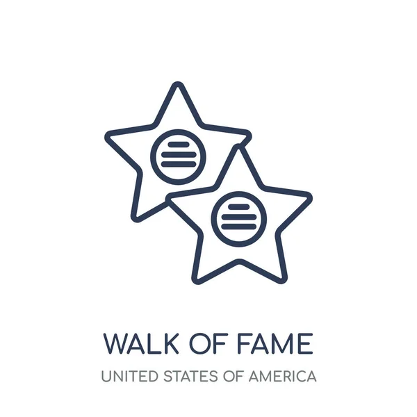 Walk Fame Ikone Walk Fame Lineares Symboldesign Aus Der Sammlung — Stockvektor