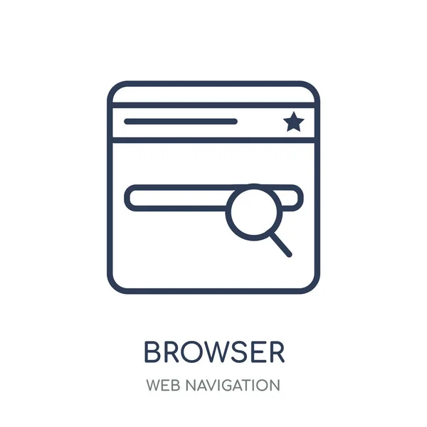 ブラウザーのアイコン Web ナビゲーション コレクションからブラウザー線形シンボル デザイン 白い背景の上の簡単なアウトライン要素ベクトル図 — ストックベクタ