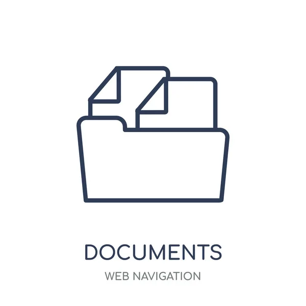 Dokumente Dokumentiert Lineares Symboldesign Aus Der Web Navigations Sammlung Einfache — Stockvektor