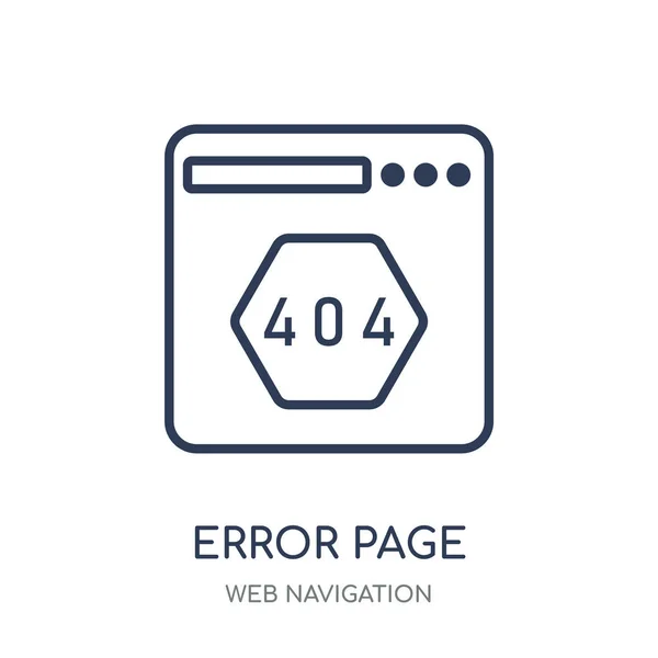 Ikona Strony Błędu Projekt Symbol Liniowy Strony Błędu Web Nawigacji — Wektor stockowy