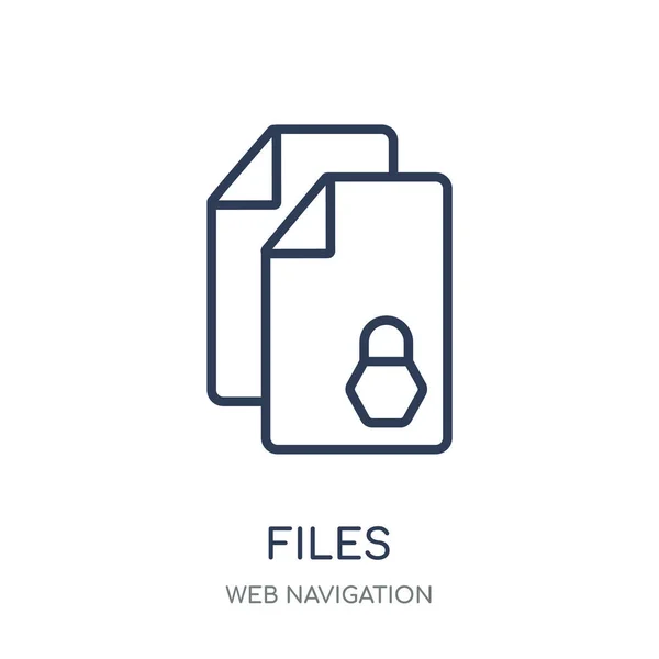 Dateien Symbol Dateien Lineares Symboldesign Aus Der Web Navigations Sammlung — Stockvektor