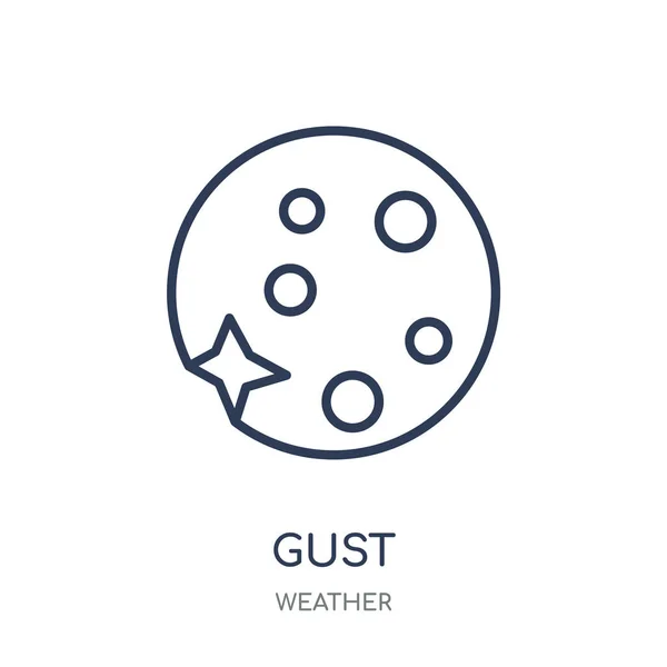 Gust Ikona Gust Lineární Symbol Designu Kolekce Počasí Jednoduchý Přehled — Stockový vektor