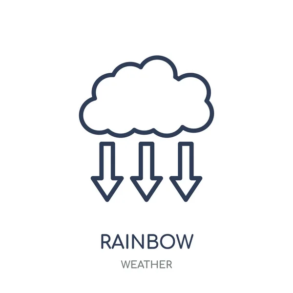Duhová Ikona Rainbow Lineární Symbol Designu Kolekce Počasí Jednoduchý Přehled — Stockový vektor