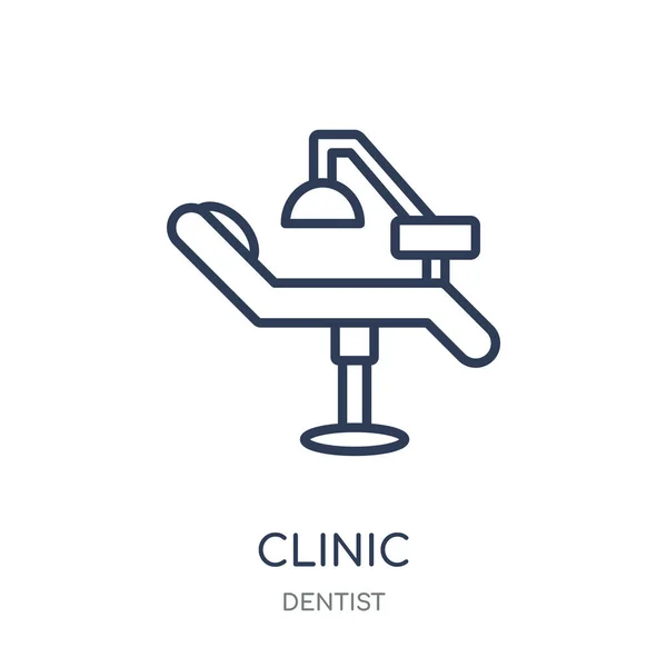 Clinic Icon Clinic Linear Symbol Design Dentist Collection Simple Outline — Stock Vector