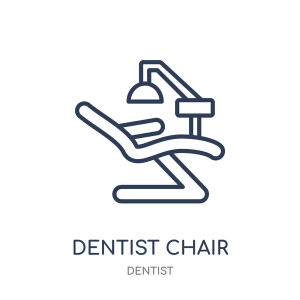 Εικονίδιο Καρέκλα Οδοντιάτρου Οδοντίατρος Καρέκλα Σύμβολο Γραμμική Σχεδίαση Από Οδοντίατρο — Διανυσματικό Αρχείο
