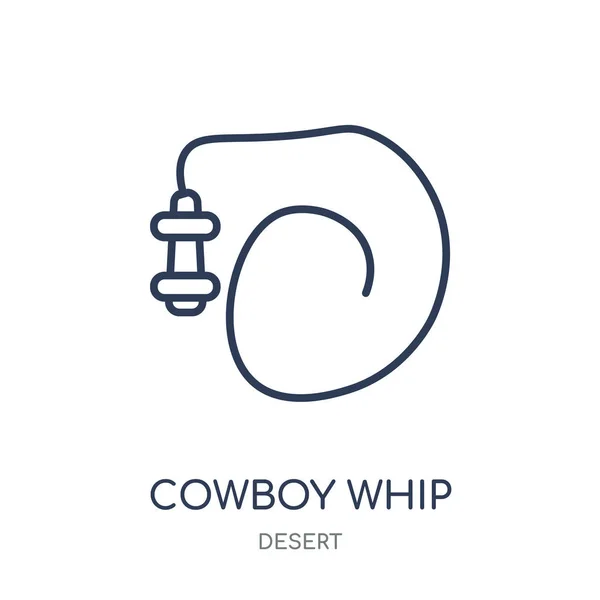 Cowboy Zweep Pictogram Cowboy Zweep Lineaire Symbool Ontwerp Uit Woestijn — Stockvector