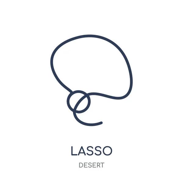 Lasso Symbol Lasso Lineares Symboldesign Aus Der Wüstensammlung Einfache Darstellung — Stockvektor