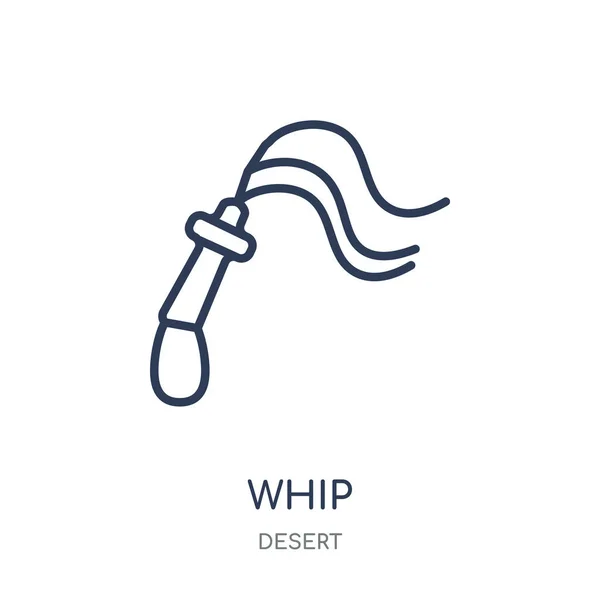Peitsche Peitsche Lineares Symboldesign Aus Der Wüstensammlung Einfache Darstellung Von — Stockvektor