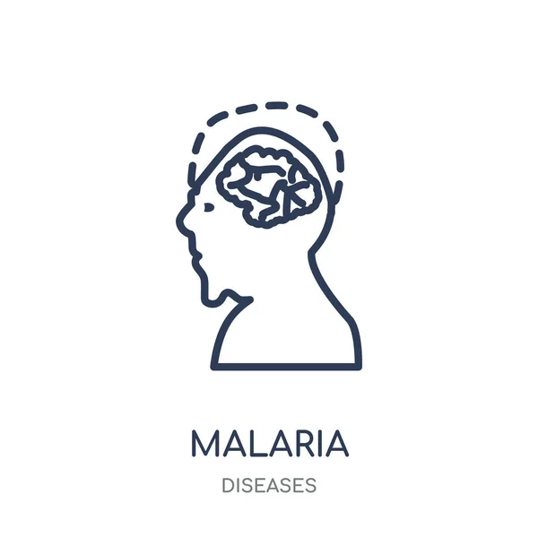 Icono Malaria Diseño Símbolo Lineal Malaria Colección Diseases Esquema Simple — Vector de stock