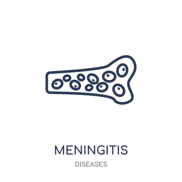 Icono Meningitis Diseño Símbolo Lineal Meningitis Colección Diseases Esquema Simple — Vector de stock