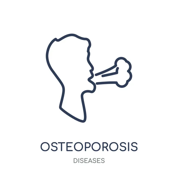 Icono Osteoporosis Diseño Símbolo Lineal Osteoporosis Colección Diseases Esquema Simple — Vector de stock