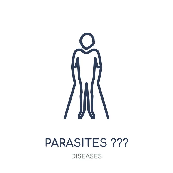 Parasiter Skabb Ikonen Parasiter Scabies Linjär Symbol Design Från Diseases — Stock vektor