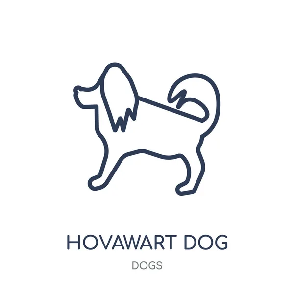 Икона Ховавартов Линейный Символ Ховаварта Коллекции Собак Простая Иллюстрация Вектора — стоковый вектор