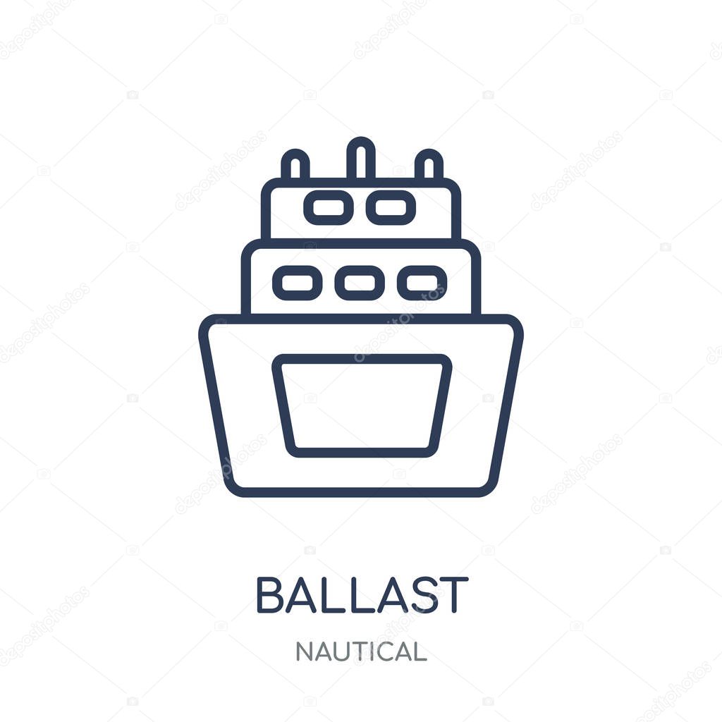 ballast icon. ballast linear symbol design from Nautical collection. Simple outline element vector illustration on white background.
