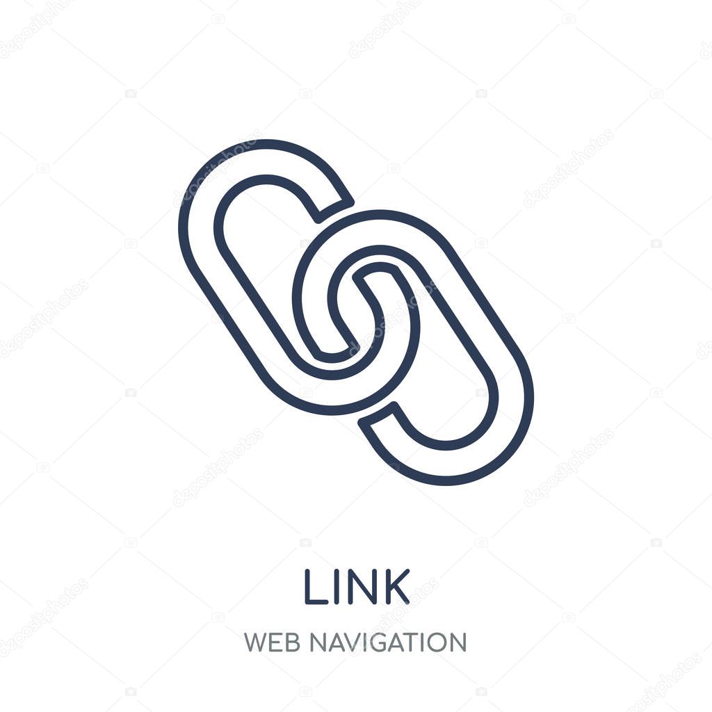 Link icon. Link linear symbol design from Web navigation collection. Simple outline element vector illustration on white background.