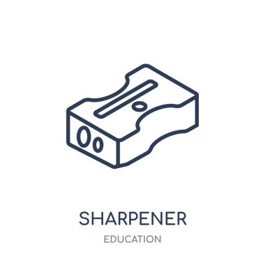 Kalemtıraş simgesi. Kalemtıraş doğrusal sembolü tasarım eğitim Collection.