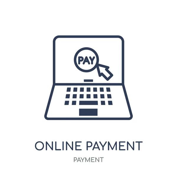 Online Ödeme Simgesi Online Ödeme Doğrusal Sembolü Tasarım Ödeme Koleksiyonundan — Stok Vektör