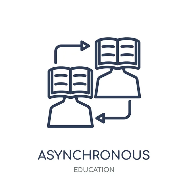 Asynchrone Lernsymbole Lineares Design Asynchroner Lernsymbole Aus Der Sammlung Der — Stockvektor