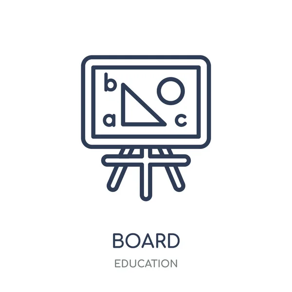 Піктограма Дошки Дизайн Лінійного Символу Дошки Колекції Education — стоковий вектор