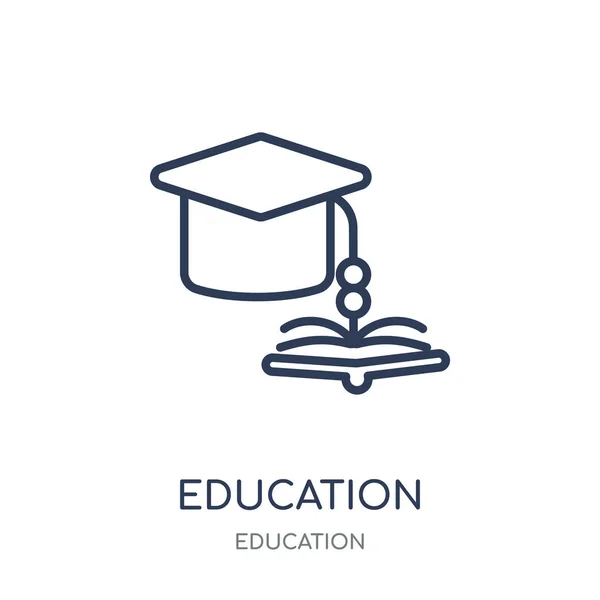Ícone Educação Educação Desenho Símbolo Linear Coleção Educação — Vetor de Stock