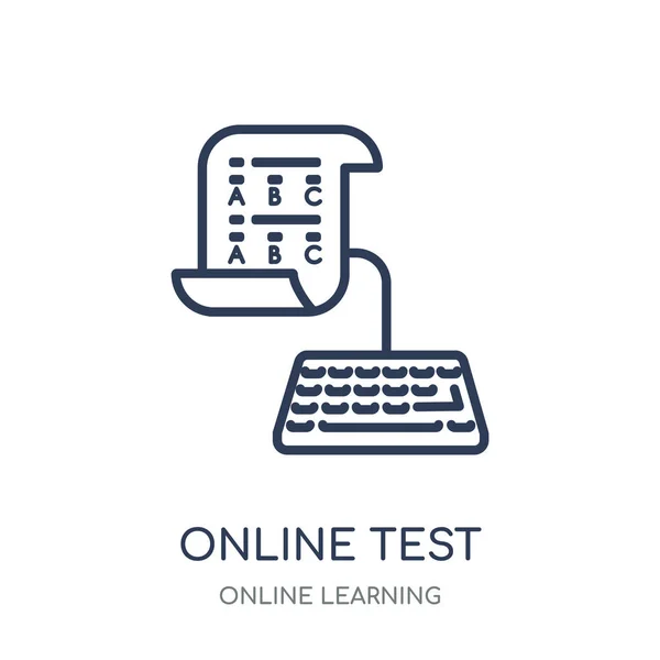 Online Test Icon Online Test Linear Symbol Design Online Learning — Stock Vector