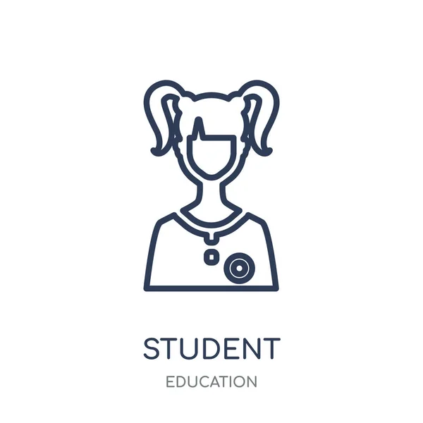 Het Pictogram Van Student Ontwerp Van Lineaire Symbool Van Student — Stockvector