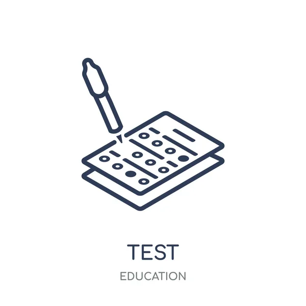 Ícone Teste Teste Design Símbolo Linear Coleção Educação —  Vetores de Stock