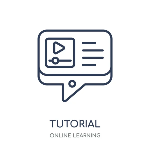 Φροντιστήριο Εικονίδιο Φροντιστήριο Σύμβολο Γραμμική Σχεδίαση Από Online Μάθηση Συλλογή — Διανυσματικό Αρχείο