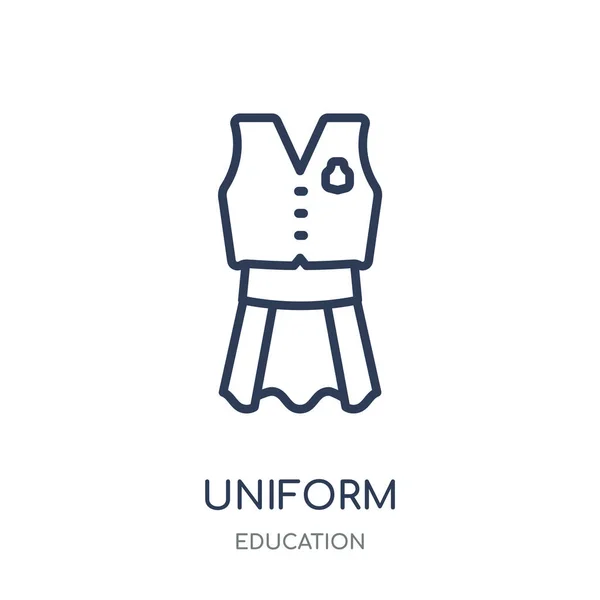 Icono Uniforme Diseño Símbolo Lineal Uniforme Colección Education — Vector de stock