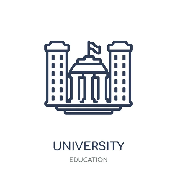 Icono Universitario Diseño Símbolo Lineal Universitario Colección Education — Vector de stock