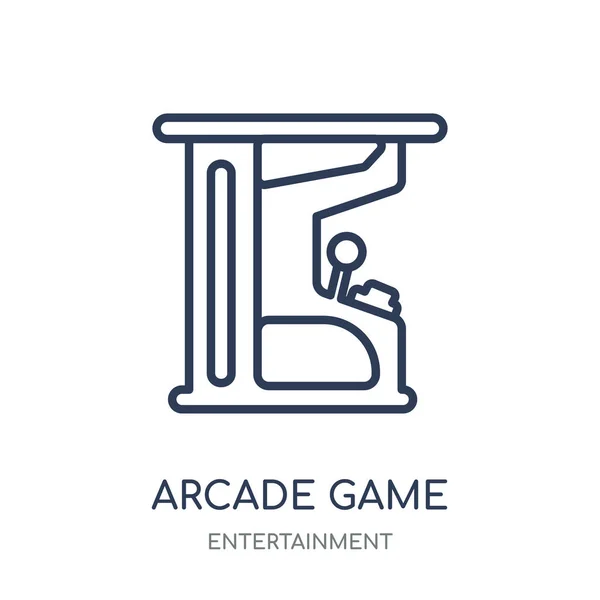 Icono Juego Arcade Arcade Juego Lineal Símbolo Diseño Colección Entretenimiento — Vector de stock