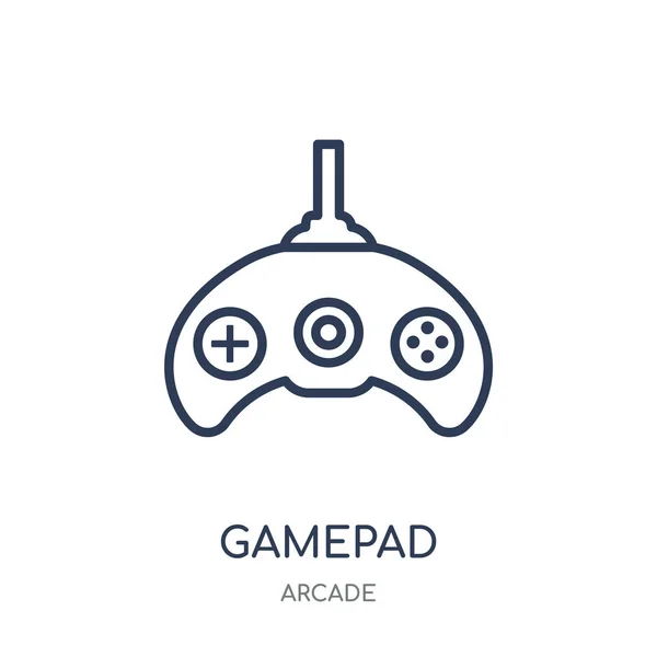 Ref Gamepad Линейный Дизайн Игровых Символов Коллекции Arcade — стоковый вектор