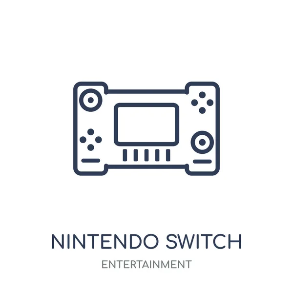 Icono Conmutador Nintendo Diseño Símbolo Lineal Conmutador Nintendo Colección Entertainment — Vector de stock