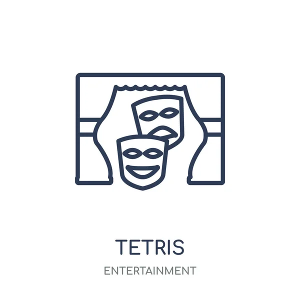 Ref Tetris Линейный Дизайн Символов Tetris Коллекции Entertainment — стоковый вектор