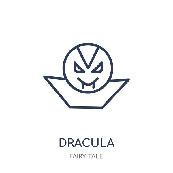 Drakula Kutsal Kişilerin Resmi Dracula Doğrusal Sembolü Tasarım Masal Koleksiyonundan — Stok Vektör