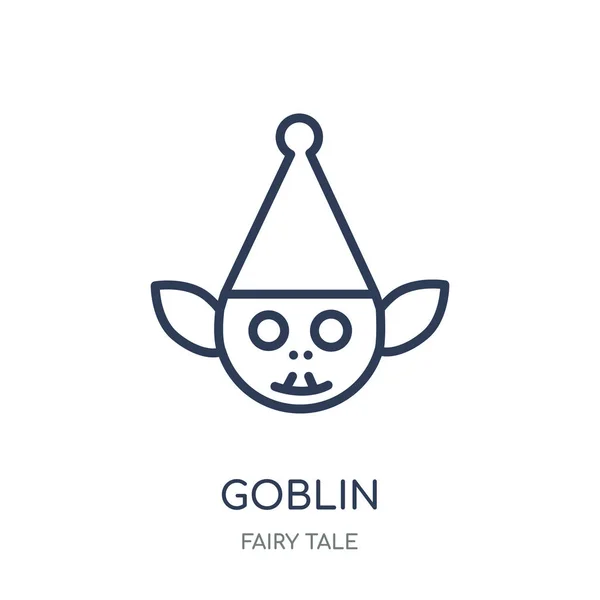 Goblin Ikonra Goblin Lineáris Szimbólum Design Gyűjtemény Mese Egyszerű Szerkezeti — Stock Vector