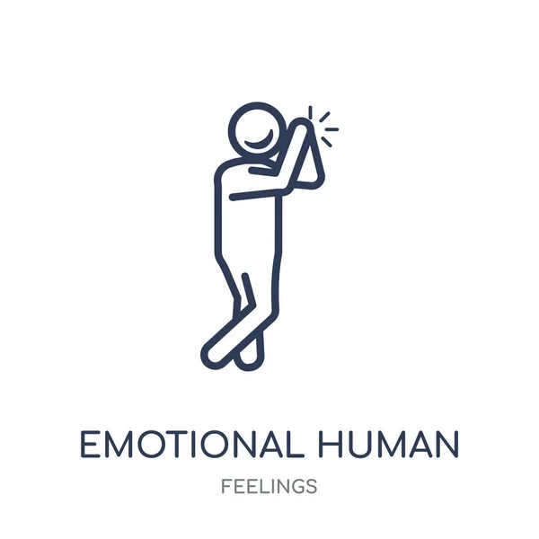 Ícone Humano Emocional Design Símbolo Linear Humano Emocional Coleção Sentimentos —  Vetores de Stock