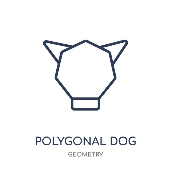 Icono Perro Poligonal Diseño Símbolo Lineal Perro Poligonal Colección Geometry — Vector de stock