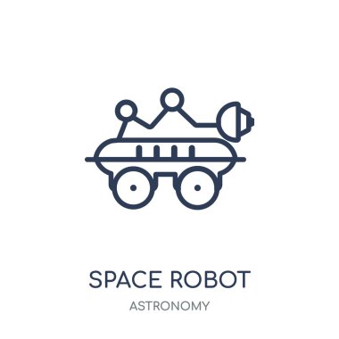 Alan robot simgesi. Astronomi koleksiyonundan alan robot doğrusal sembol tasarımı.