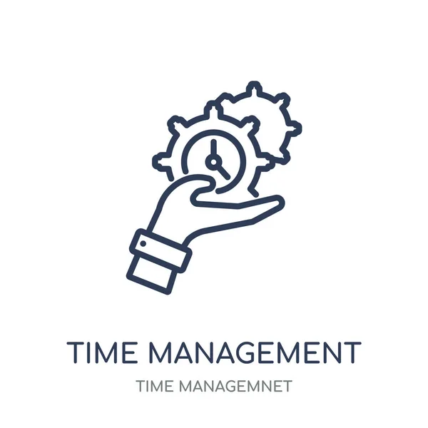 Zeitmanagement Ikone Lineares Design Von Zeitmanagement Symbolen Aus Der Zeitmanagement — Stockvektor