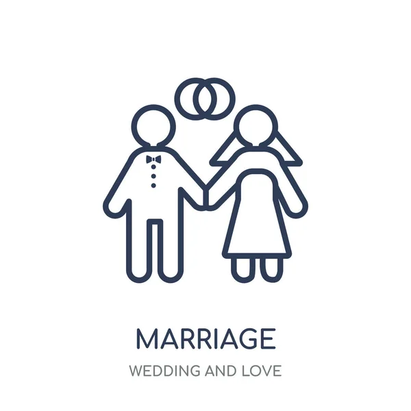 Ícone Casamento Casamento Design Símbolo Linear Casamento Coleção Amor Desenho —  Vetores de Stock