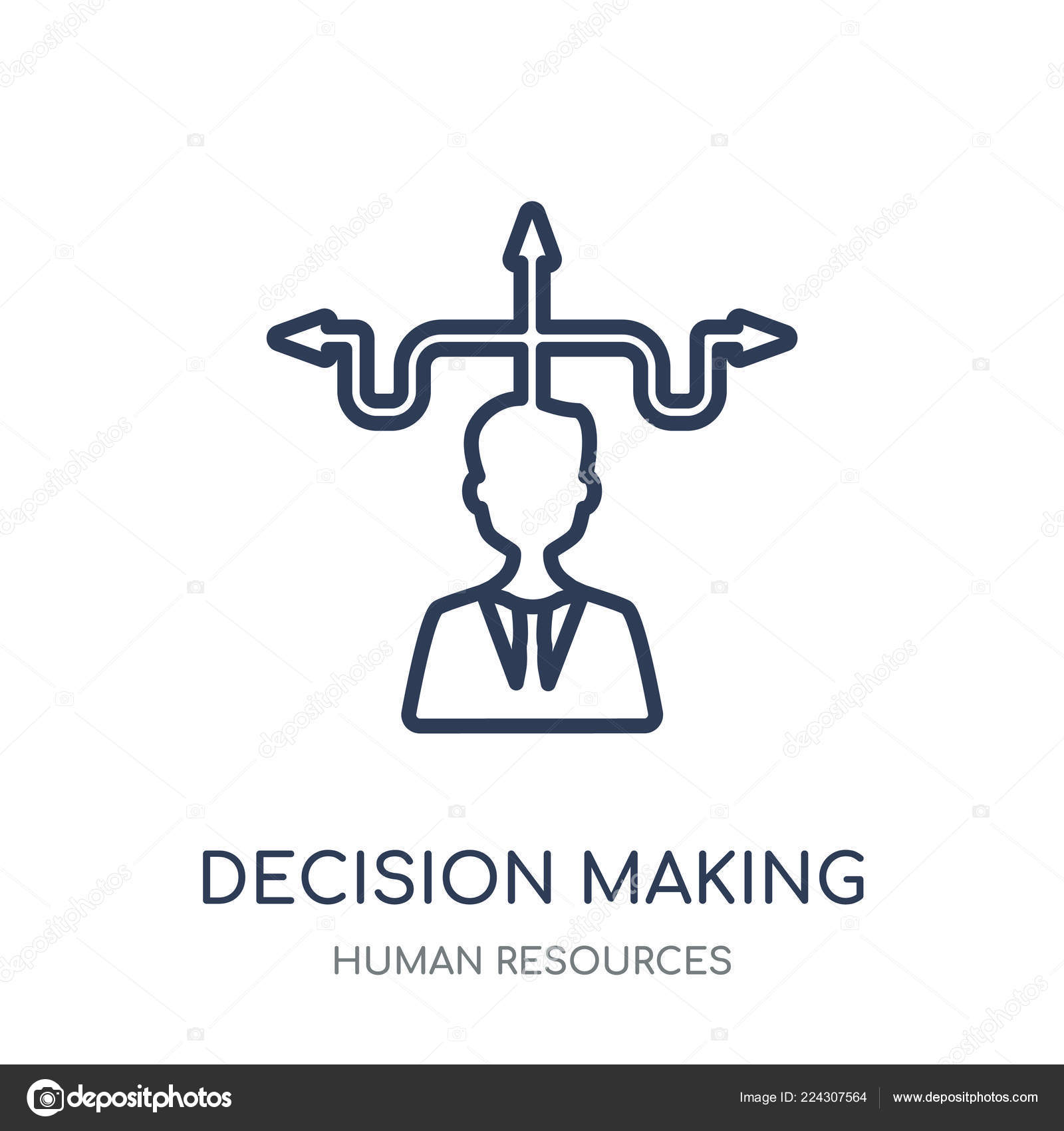 Decision Making Icon Decision Making Linear Symbol Design Human Resources  Stock Vector by ©CoolVectorStock 224307564, image size:1600x1700